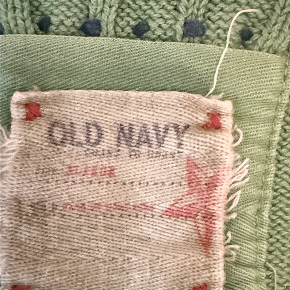 Old Navy Light Green Cable Knit Cardigan - Picture 2 of 3